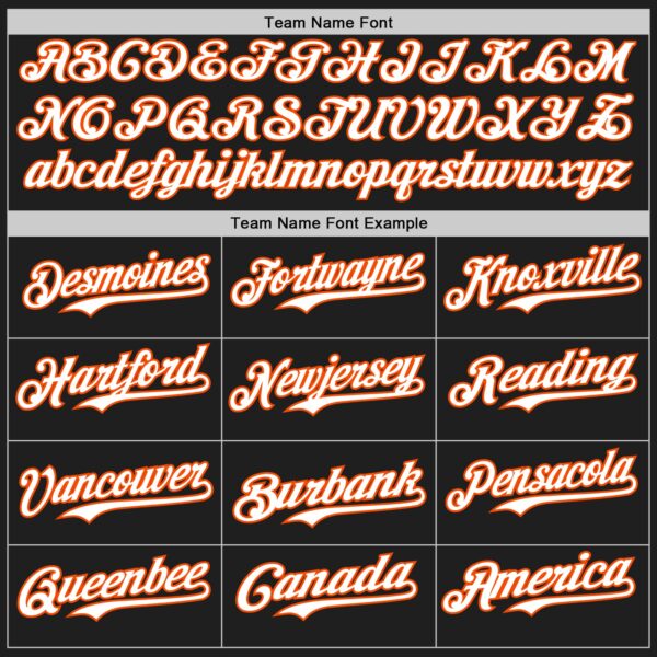 Custom Black White-Orange Gradient Classic Vertical Stripe Authentic Baseball Jersey
