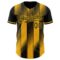 Custom Black-Gold Gradient Classic Vertical Stripe Authentic Baseball Jersey