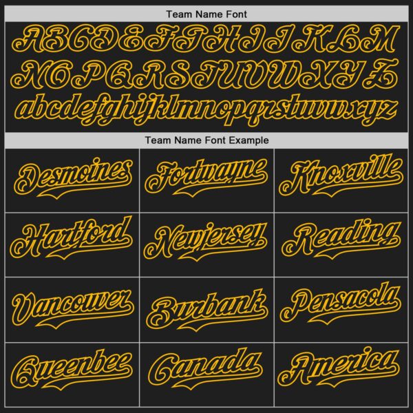Custom Black-Gold Gradient Classic Vertical Stripe Authentic Baseball Jersey