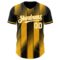Custom Black White-Gold Gradient Classic Vertical Stripe Authentic Baseball Jersey