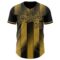 Custom Black-Old Gold Gradient Classic Vertical Stripe Authentic Baseball Jersey