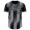 Custom Black-Gray Gradient Classic Vertical Stripe Authentic Baseball Jersey