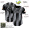 Custom Black-Gray Gradient Classic Vertical Stripe Authentic Baseball Jersey