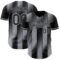 Custom Black-Gray Gradient Classic Vertical Stripe Authentic Baseball Jersey