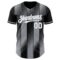 Custom Black White-Gray Gradient Classic Vertical Stripe Authentic Baseball Jersey