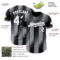 Custom Black White-Gray Gradient Classic Vertical Stripe Authentic Baseball Jersey