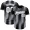 Custom Black White-Gray Gradient Classic Vertical Stripe Authentic Baseball Jersey