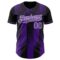 Custom Black Purple-White Gradient Classic Vertical Stripe Authentic Baseball Jersey