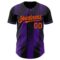 Custom Black Orange-Purple Gradient Classic Vertical Stripe Authentic Baseball Jersey