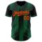 Custom Black Orange-Kelly Green Gradient Classic Vertical Stripe Authentic Baseball Jersey