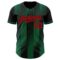 Custom Black Red-Kelly Green Gradient Classic Vertical Stripe Authentic Baseball Jersey