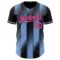 Custom Black Pink-Light Blue Gradient Classic Vertical Stripe Authentic Baseball Jersey