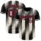 Custom Black Crimson-Cream Gradient Classic Vertical Stripe Authentic Baseball Jersey