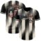 Custom Black Vintage USA Flag-Cream Gradient Classic Vertical Stripe Authentic Baseball Jersey