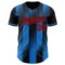 Custom Black Red-Electric Blue Gradient Classic Vertical Stripe Authentic Baseball Jersey