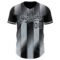Custom Black-Silver Gradient Classic Vertical Stripe Authentic Baseball Jersey