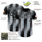 Custom Black-Silver Gradient Classic Vertical Stripe Authentic Baseball Jersey