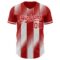 Custom Red-White Gradient Classic Vertical Stripe Authentic Baseball Jersey