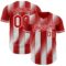 Custom Red-White Gradient Classic Vertical Stripe Authentic Baseball Jersey