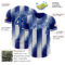 Custom Royal-White Gradient Classic Vertical Stripe Authentic Baseball Jersey