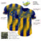 Custom Royal-Yellow Gradient Classic Vertical Stripe Authentic Baseball Jersey