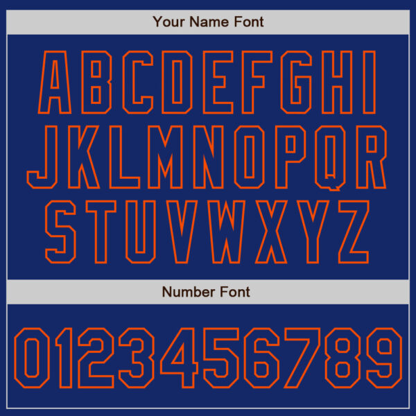 Custom Royal-Orange Gradient Classic Vertical Stripe Authentic Baseball Jersey