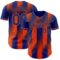 Custom Royal-Orange Gradient Classic Vertical Stripe Authentic Baseball Jersey