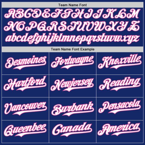 Custom Royal White-Pink Gradient Classic Vertical Stripe Authentic Baseball Jersey