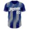 Custom Royal White-Gray Gradient Classic Vertical Stripe Authentic Baseball Jersey