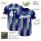 Custom Royal White-Gray Gradient Classic Vertical Stripe Authentic Baseball Jersey