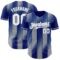 Custom Royal White-Gray Gradient Classic Vertical Stripe Authentic Baseball Jersey