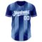 Custom Royal White-Light Blue Gradient Classic Vertical Stripe Authentic Baseball Jersey