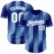 Custom Royal White-Light Blue Gradient Classic Vertical Stripe Authentic Baseball Jersey