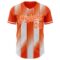 Custom Orange-White Gradient Classic Vertical Stripe Authentic Baseball Jersey