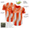Custom Orange-White Gradient Classic Vertical Stripe Authentic Baseball Jersey