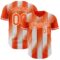 Custom Orange-White Gradient Classic Vertical Stripe Authentic Baseball Jersey