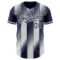 Custom Navy-White Gradient Classic Vertical Stripe Authentic Baseball Jersey