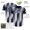 Custom Navy-White Gradient Classic Vertical Stripe Authentic Baseball Jersey