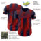 Custom Navy-Red Gradient Classic Vertical Stripe Authentic Baseball Jersey