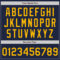 Custom Navy Gold-Red Gradient Classic Vertical Stripe Authentic Baseball Jersey