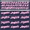Custom Navy White-Pink Gradient Classic Vertical Stripe Authentic Baseball Jersey