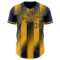 Custom Navy-Gold Gradient Classic Vertical Stripe Authentic Baseball Jersey