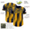 Custom Navy-Gold Gradient Classic Vertical Stripe Authentic Baseball Jersey