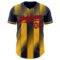 Custom Navy Red-Gold Gradient Classic Vertical Stripe Authentic Baseball Jersey