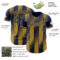 Custom Navy-Old Gold Gradient Classic Vertical Stripe Authentic Baseball Jersey