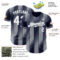 Custom Navy White-Gray Gradient Classic Vertical Stripe Authentic Baseball Jersey