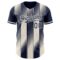Custom Navy Cream-Cream Gradient Classic Vertical Stripe Authentic Baseball Jersey