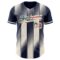Custom Navy Vintage USA Flag Cream-Cream Gradient Classic Vertical Stripe Authentic Baseball Jersey