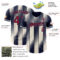 Custom Navy Crimson-Cream Gradient Classic Vertical Stripe Authentic Baseball Jersey