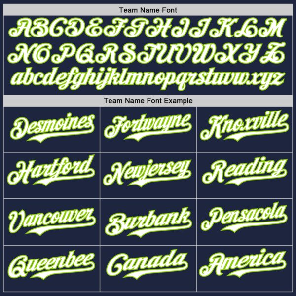 Custom Navy White-Neon Green Gradient Classic Vertical Stripe Authentic Baseball Jersey
